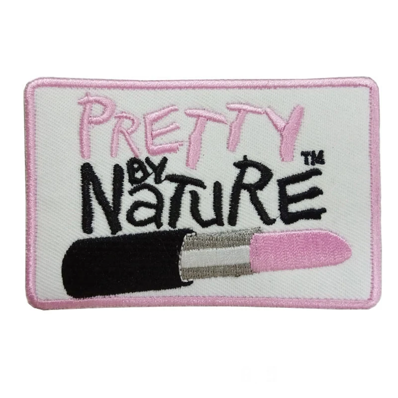 Pretty by nature брендовые нашивки для одежды с губной помадой вышивкой цветные на
