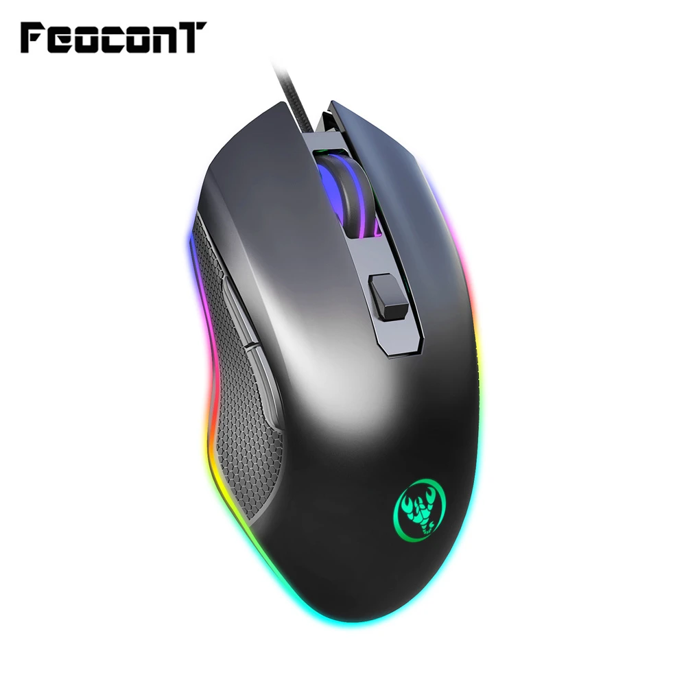 Проводная мышь RGB игровая для конкурсов четыре ядра регулируемая достижения 6400