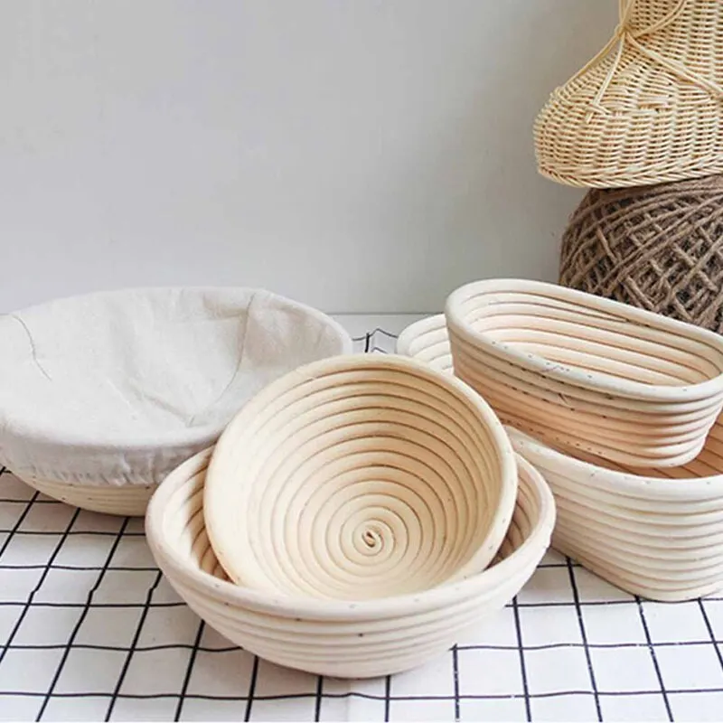 

Dough Proofing Basket Natural Rattan Banneton Brotform Bread Fermentation Baskets Bowl Baking kitchen Tools