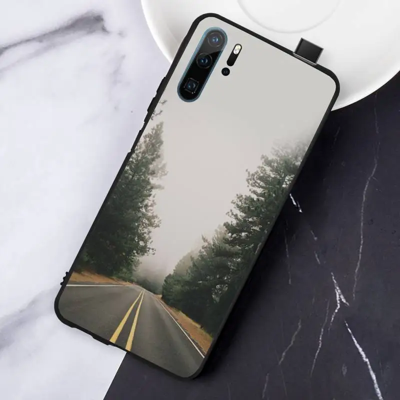 

Mountain road mountain landscape pattern Phone Case For Huawei honor Mate P 10 20 30 40 i 9 8 pro x Lite smart 2019 nova 5t