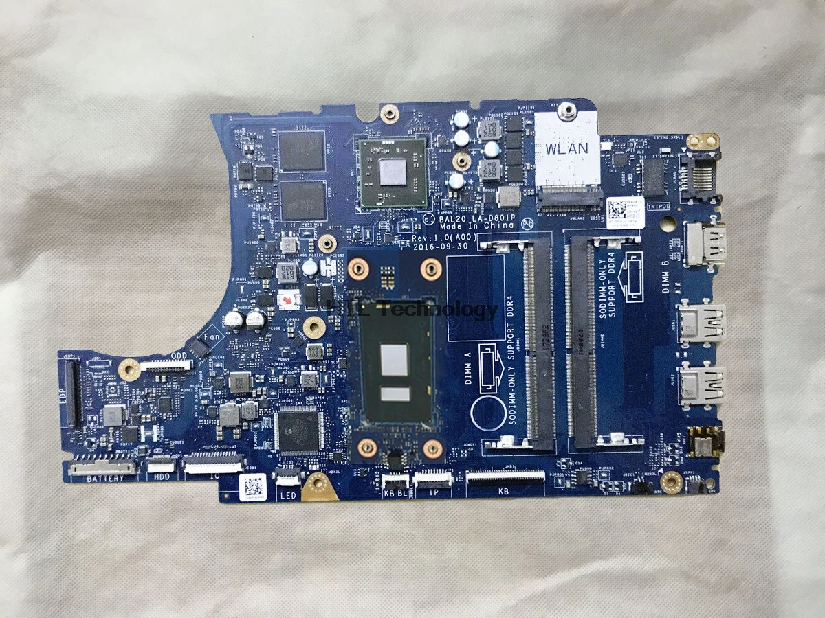 Материнская плата для ноутбука Dell Inspiron 15 5567 LA D801P CN 0KFWK9 KFWK9 i7 7500U Процессор R7 M445 GPU
