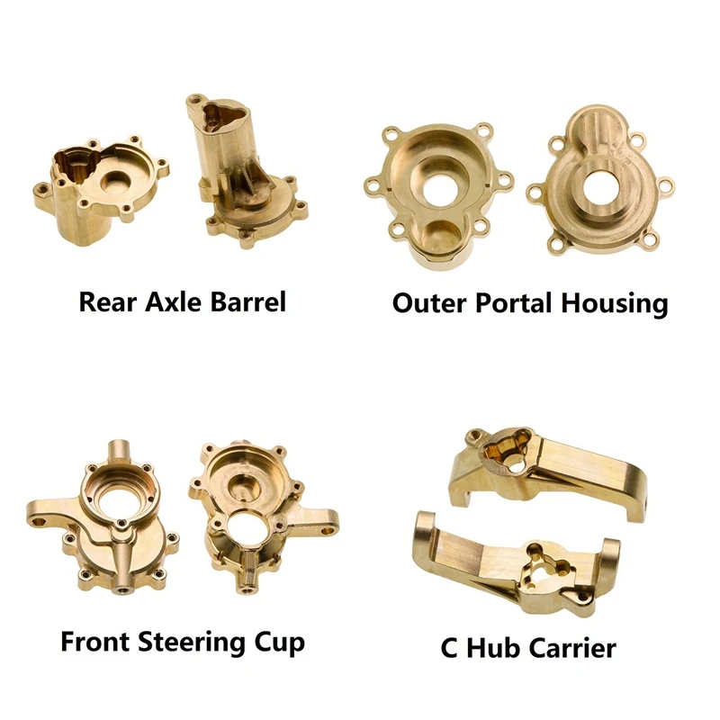 

Rear Axle Barrel C Hub Carrier for Redcat GEN8 with Hex Wheel Hub Extended Adapter Widened 3mm for Axial SCX10