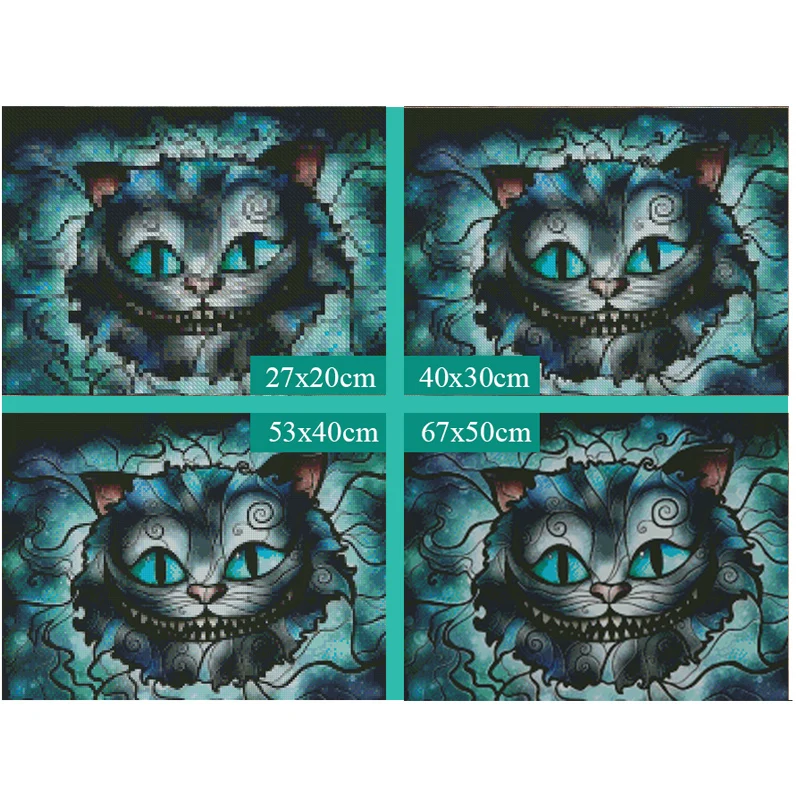 Полноразмерная 5D картина из стразов сделай сам ужас котёнок мозаика страз