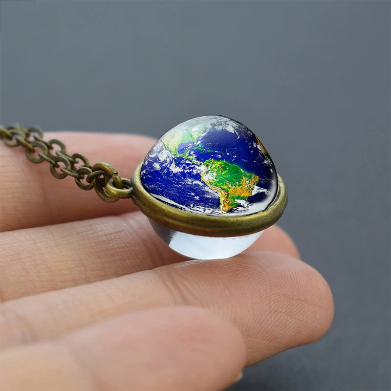 Солнечная система луна земля Марс Юпитер планета ожерелье двойная сторона