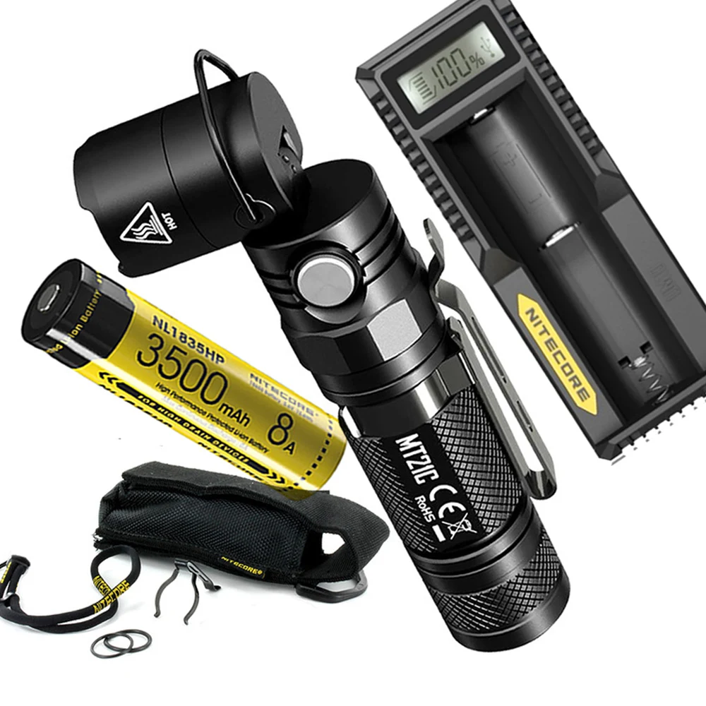 NITECORE MT21C многофункциональный фонарик комплект CREE XP-L HD V6 max 1000 люмен 90 градусов