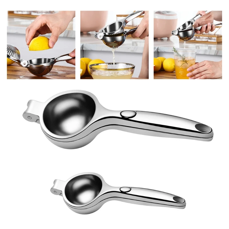 

Lemon Squeezer Stainless Steel Manual Citrus Juicer Premium Metal Lime Squeezer Lemon Juicers Hand Juicer Squeeze Lemons F62A