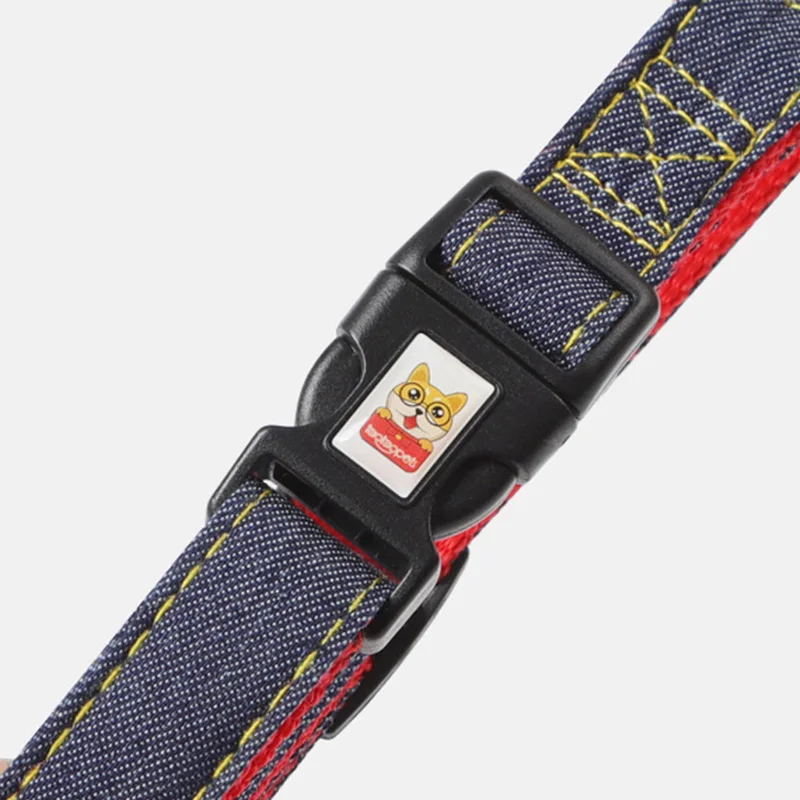 1 шт. собачий поводок с регулируемым воротничком джинсовый жилет для домашних