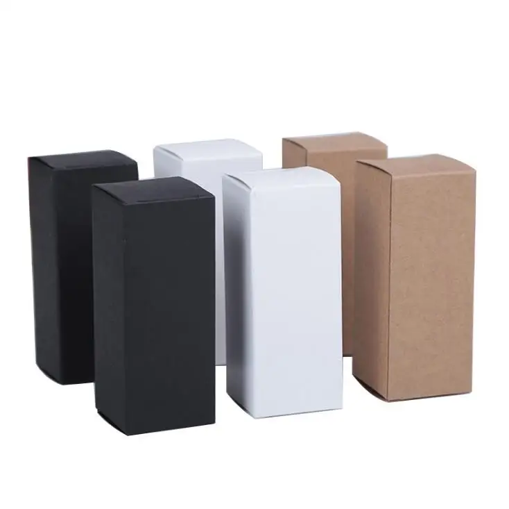100 шт.-белый/черный/крафт Бумага коробка для Эфирное масло спреи косметические