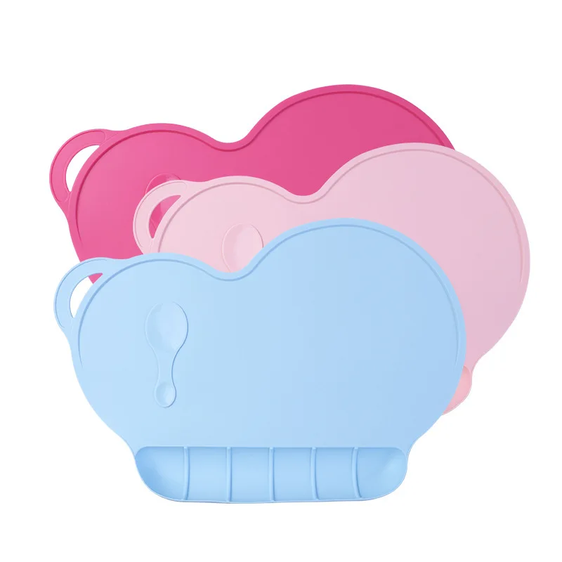 Manteles Individuales de silicona para ni&ntilde;os, manteles port&aacute;tiles de grado alimenticio, f&aacute;ciles de limpiar, impermeables, antideslizantes y plegables-1