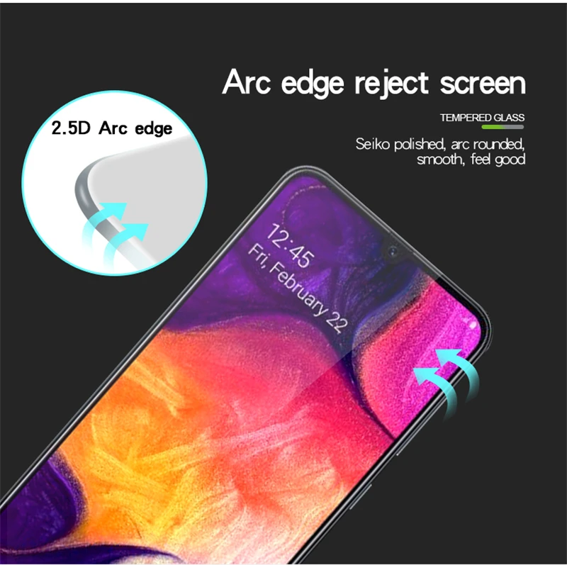 2 piezas de vidrio templado para Samsung Galaxy A50S vidrio cubierta completa pegamento Protector de pantalla para Samsung Galaxy A50S vidrio para Samsung A50S-2