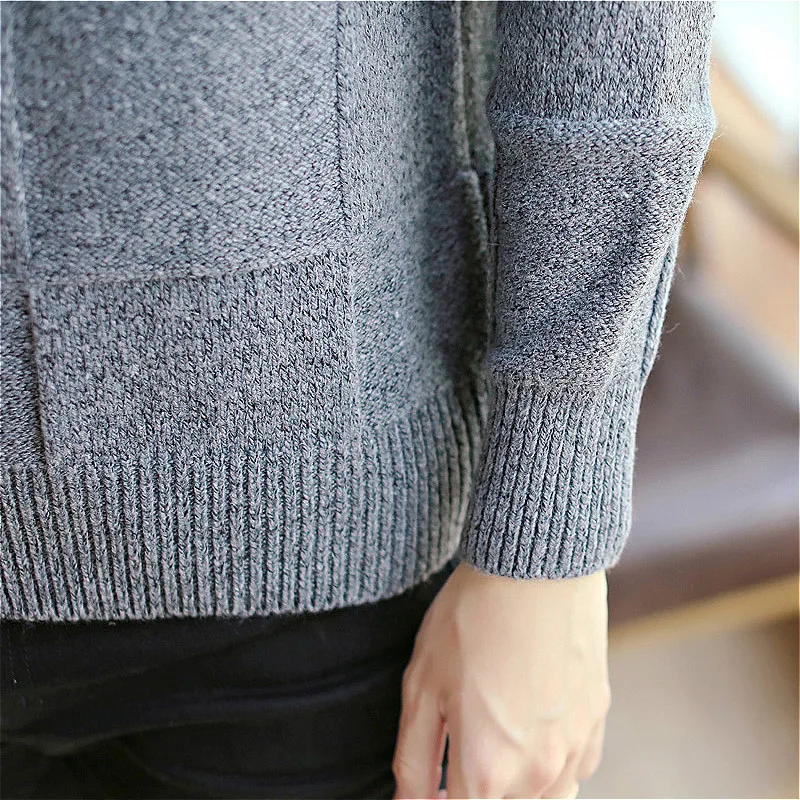 

Sweaters Pullovers Men Solid Thickening Fashion Loose 3XL Chic Korean Style All-match Winter Autumn Knitting Teens Simple Casual
