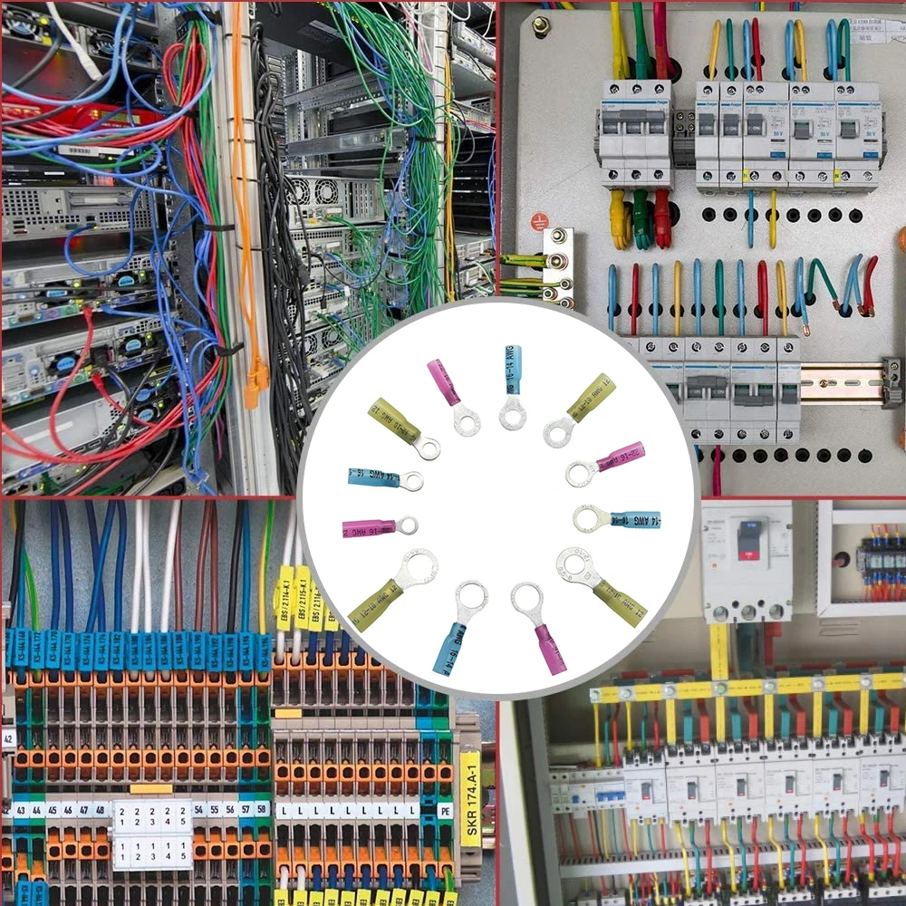 

125/100/75/50pcs RV ring insulated thermal shrinkable terminal docking wire cable connector Car quick connection
