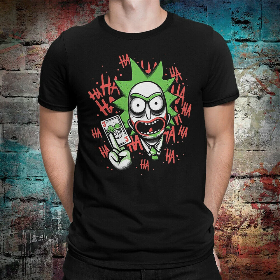 Забавная футболка Rick Sanchez As Joker брендовые модные хлопковые топы премиум класса