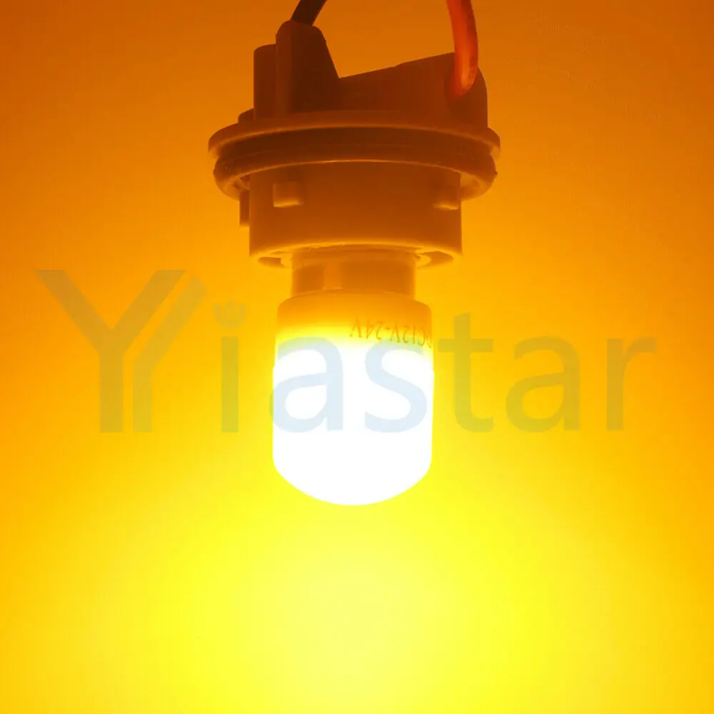 Yiastar 10pcs Ceramic 1156 BA15S P21w BAU15S PY21w 1157 BAY15D T20 7440 W21W 7443 LED Bulbs 3030 6 SMD car white red amber | Автомобили и