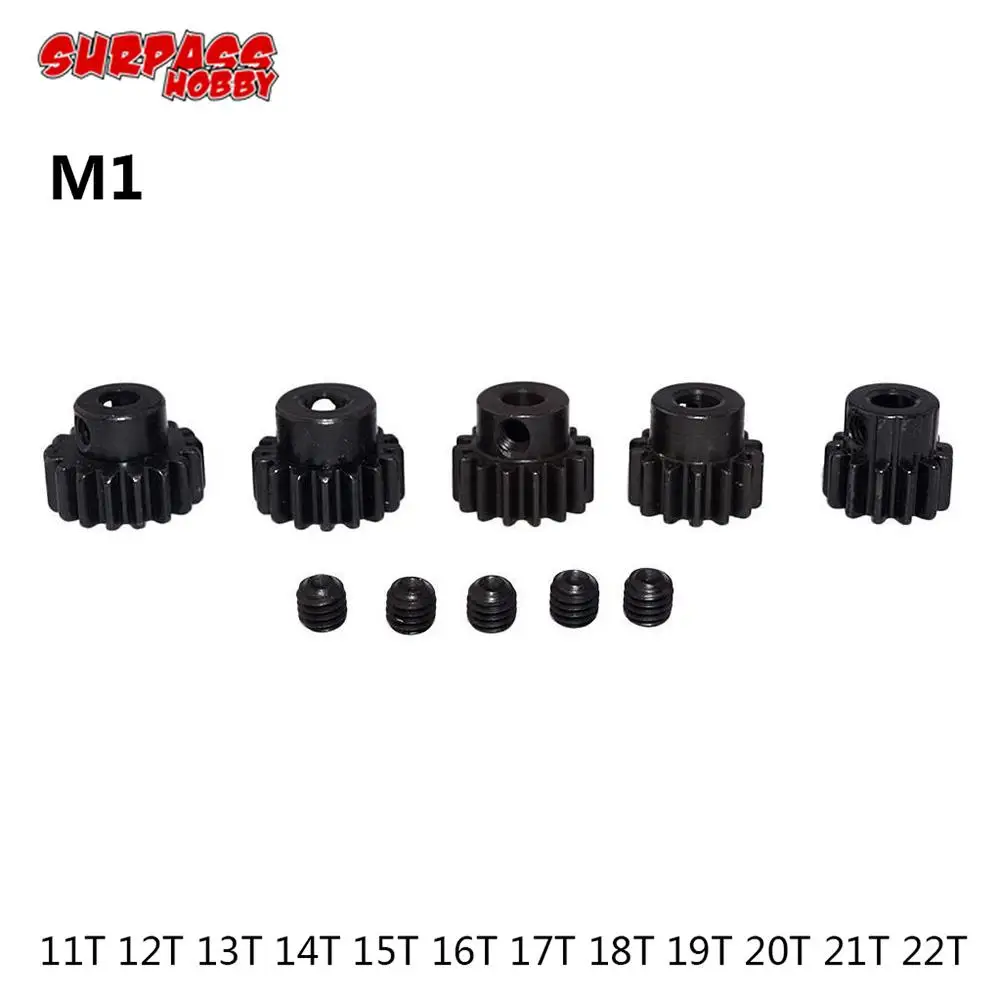 1/8 RC M1 5 мм 11T / 12T 13T 14T 15T 16T 17T 18T 19T 20T 21T 22T Шестерня двигателя комбинированная|Детали и