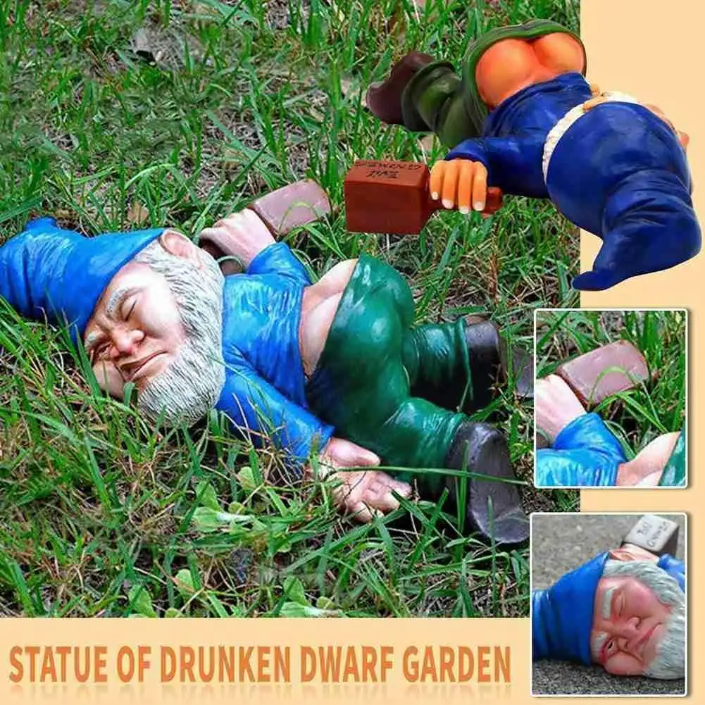 

Funny Garden Gnome Decoration Cartoon Garden Decor Crafts Statue Dwarf Outdoor Decoration Gardening Ornament Soldier V7S7