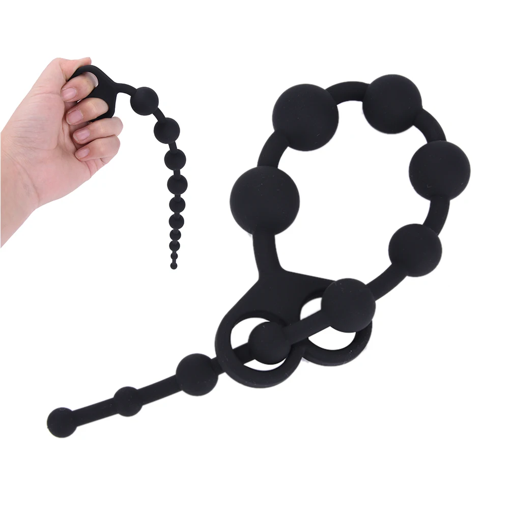 Массажер точки G Силиконовые анальные шарики Анальная пробка большой размер