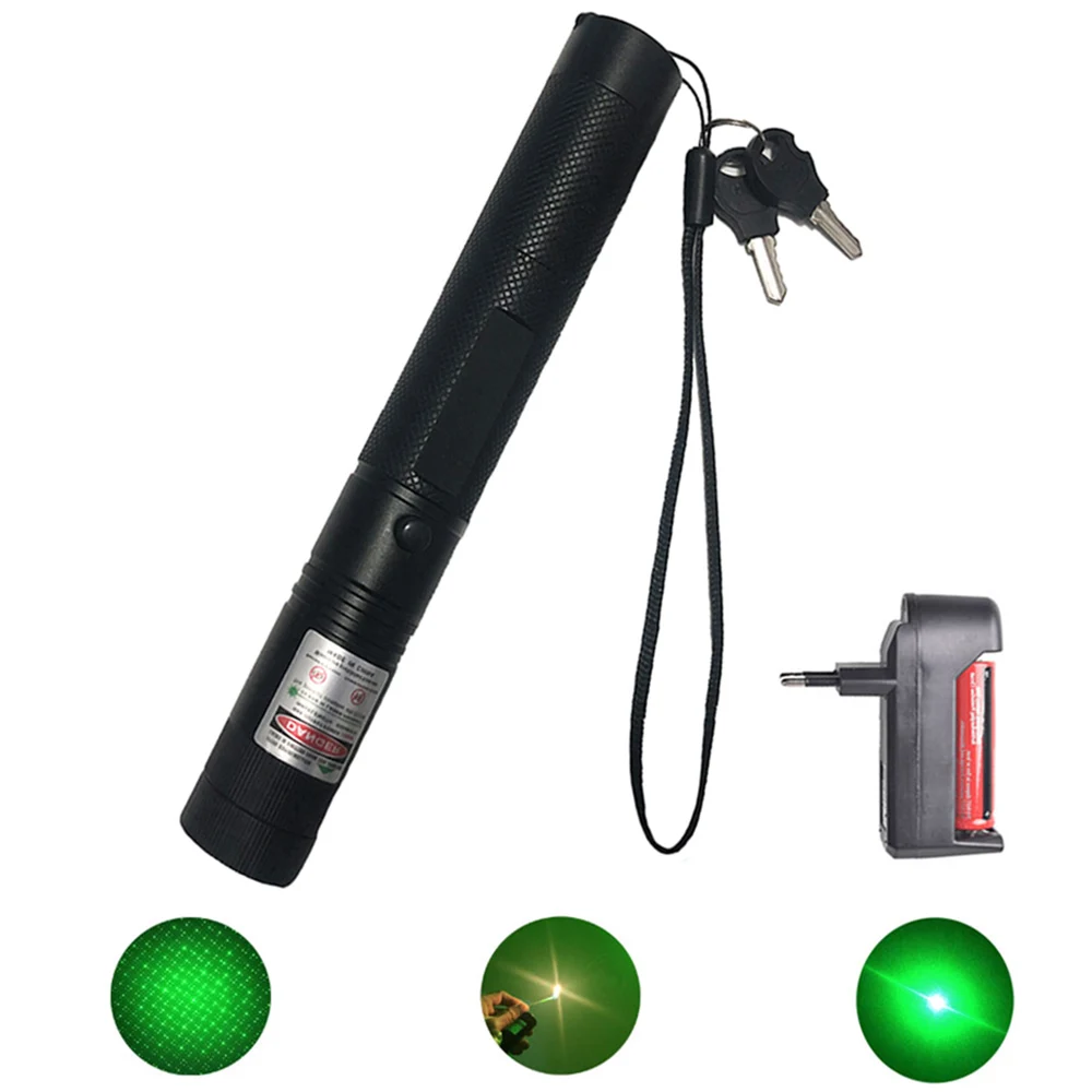 Мощная зеленая лазерная указка 1000 м 303 нм зеленый лазерный прицел с регулируемым