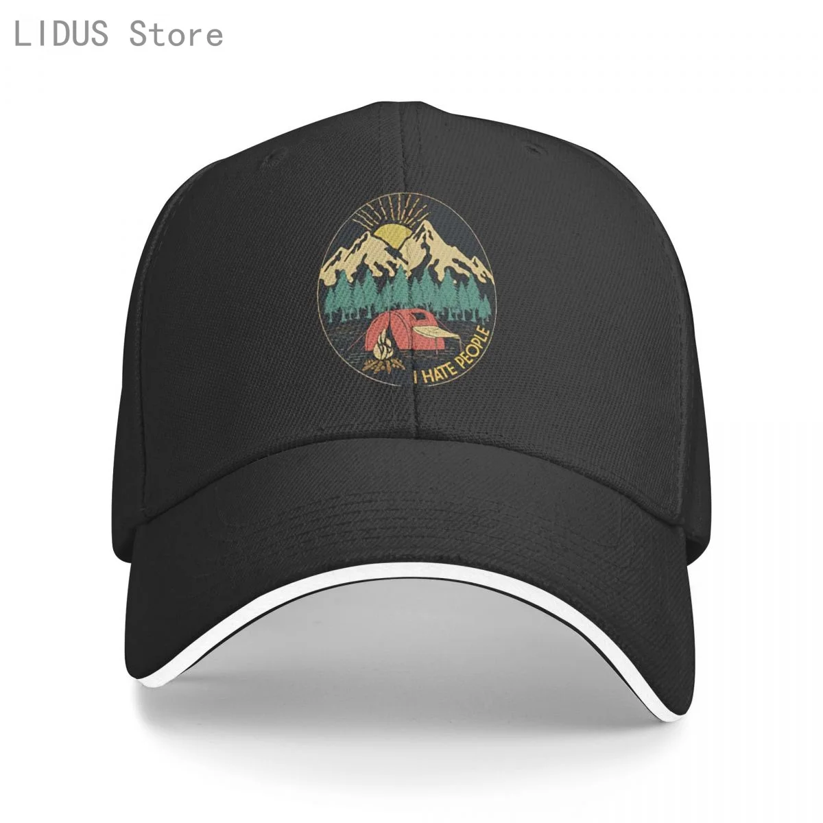 

I Hate People Print Baseball Cap 2021 Summer Fashion Men Dad Hat Outdoor Recreation Camping Trucker Cap Women Brand Snapback Hat