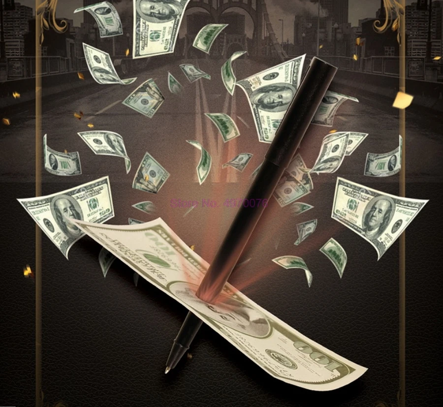 DHL 1000 шт Через Билла проникновения доллар купюр ручки фокусы волшебная ручка