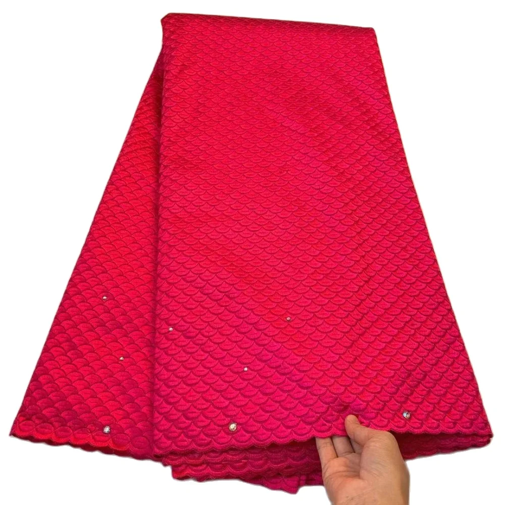 

5Yards Swiss Voile Lace In Switzerland African Dry Lace Fabric 2020 High Quality Cotton Embroidery Lace Fabric