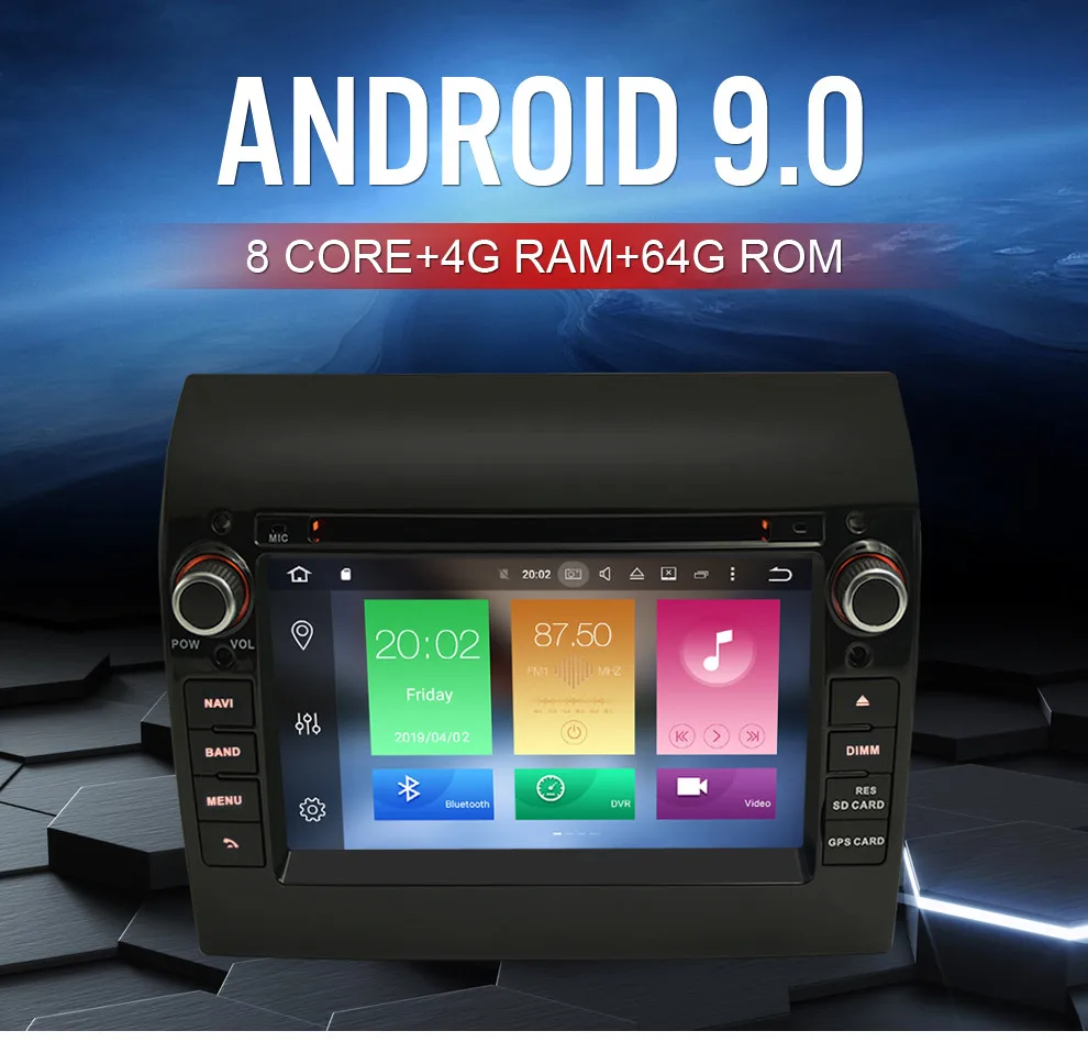 8-ядерный " ips Android 9,0 автомобильный стерео для Fiat CITROEN джемпер PEUGEOT Boxer DVD плеер gps навигацией, Wi-Fi, FM, мультимедийный