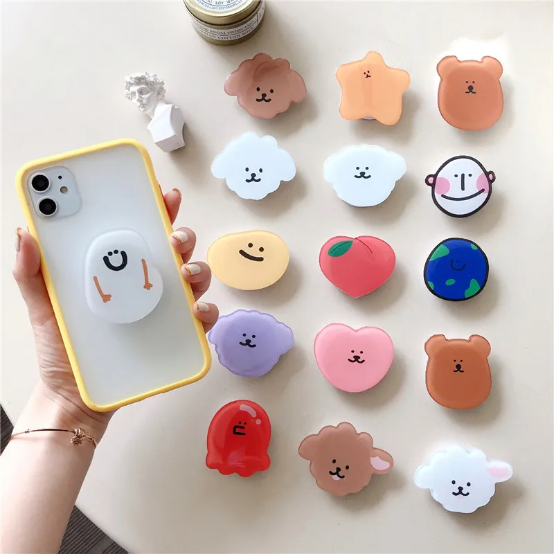 

New Cartoon Mobile Phone Accessories Epoxy Folding Universal Mobile Phone Holder, Popite, Holder, Tripod Car Phone Holder