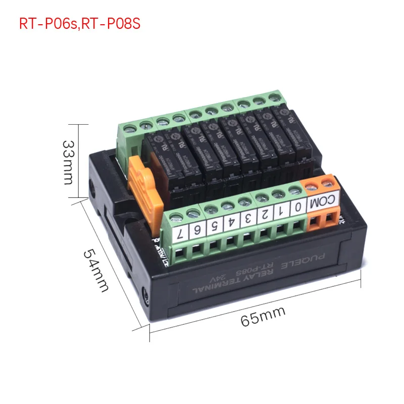 Din Rail Normally Open PLC DC Output Signal Amplifier Board Relay Module 24V 5A RT-P 4/6/8/10/16 Channels Control | Обустройство дома