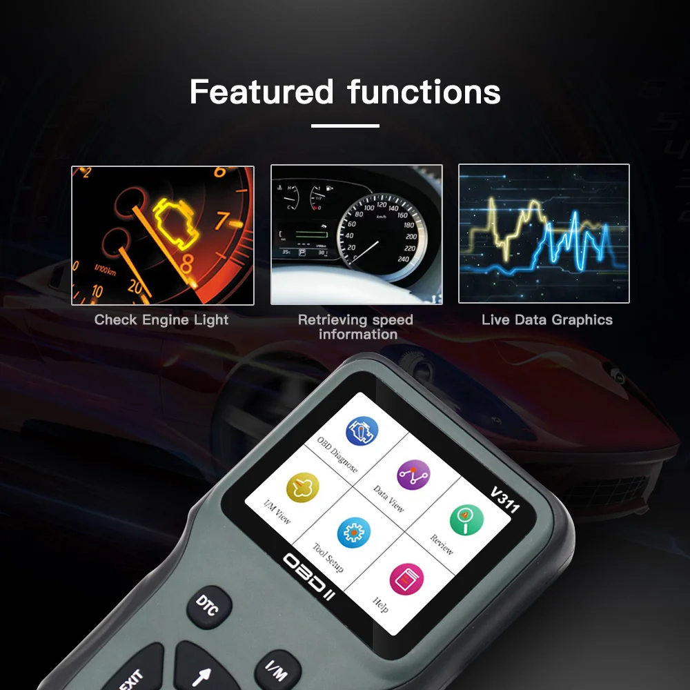 OBD2 сканер TopDiag считыватель кодов неисправностей автомобиля ручной OBD