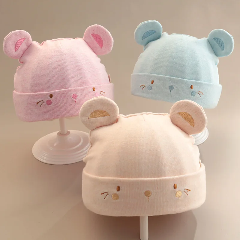 

Шапка детская осенне-зимняя, теплая, с мультяшными ушками, на возраст 0-4 месяцев, 2020