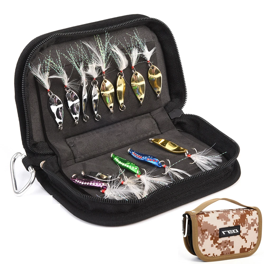 

Портативный контейнер для рыболовных приманок, сумка для ложек, приманок, большая емкость для приманок, крючков, коробка, холщовый чехол на ...