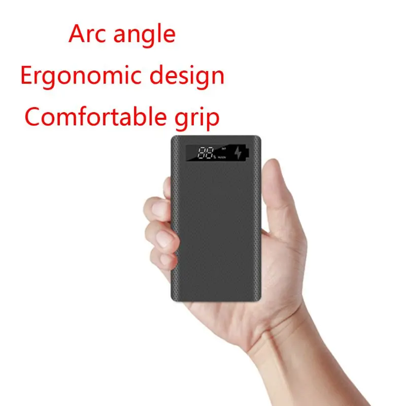 

QC3.0 PD LCD Display DIY 6x18650 Battery Case Power Bank Shell Quick Charge Box E56B