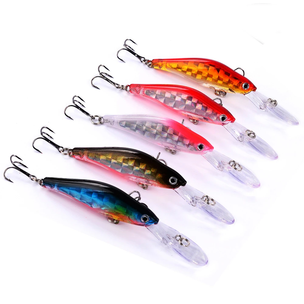 1 шт. Лазерная погружающаяся медленно приманка в виде гольяна 10 см 8 г плавающая