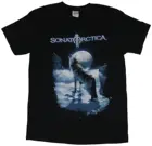 Мужская футболка Sonata Arctica с изображением воющего Луны, волка на снегу, мультяшная футболка унисекс, новая модная футболка, бесплатная доставка