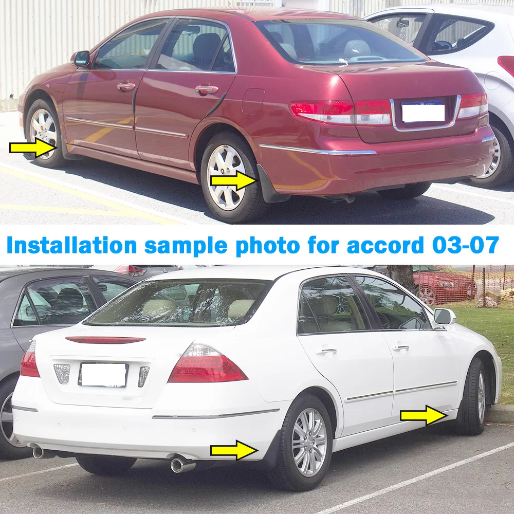 4pcs For Honda Accord Inspire 4dr sedan 2003 2004 2005 2006 2007 Front Rear Mud Flaps Fit Mudflaps Splash Guards | Автомобили и