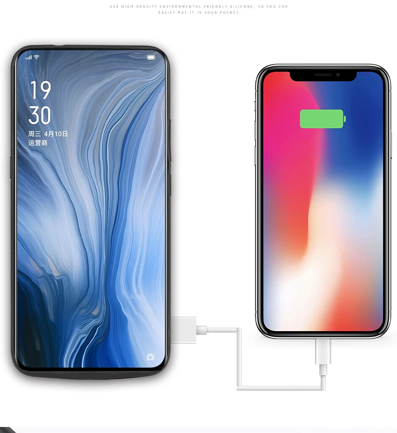 6000 мАч Внешний аккумулятор чехол для OPPO Reno Z ударопрочный аккумулятор зарядное устройство чехол Внешняя резервная зарядка подставка задняя крышка с USB