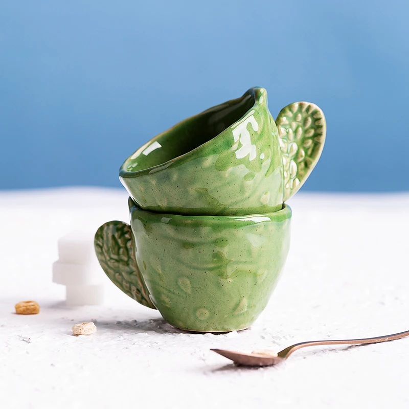 2 шт. мини Керамика цветочные горшки для цветов дизайнерская кофейная чашка