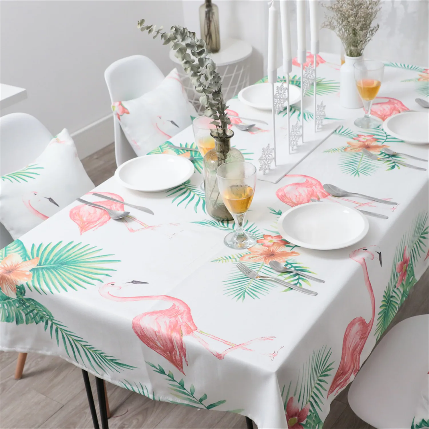 

European Style Tablecloth Rectangular Waterproof Table Cloth Decorative Flamingo Table Cover Tafelkleed Mantel Mesa Nappe