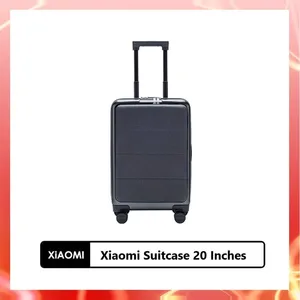 xiaomi 20 inch portable business standard boarding case pc material sa double code lock business luggage 360° universal wheel free global shipp