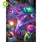 Алмазная 5D картина для рукоделия, вышивка крестиком, полная Алмазная вышивка, абстрактная Вселенная, рисунок единорога, стразы