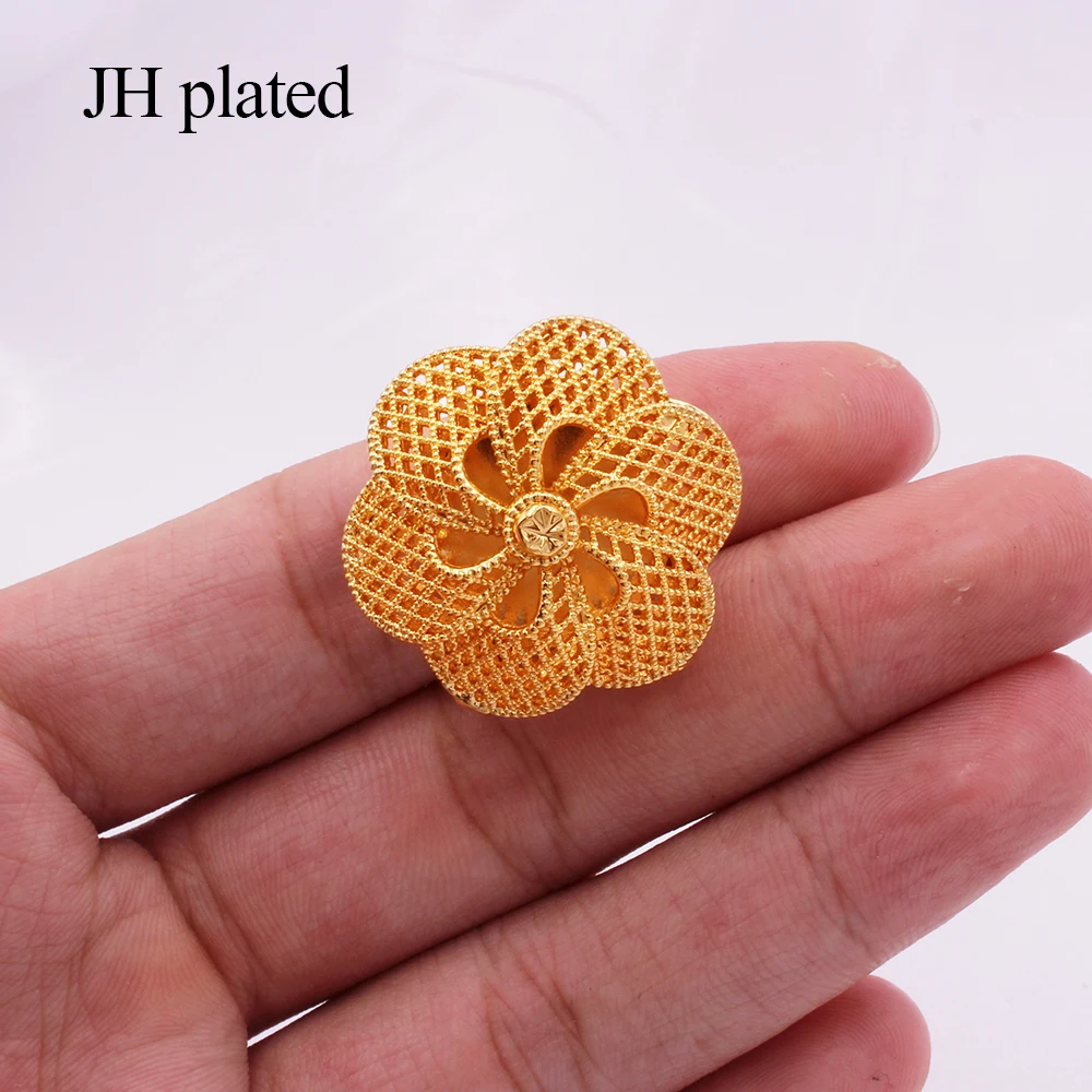 Ring women wedding Dubai 24K gold jewellery ring African Ethiopia cocktail party bride gifts luxury rings resizable size jewelry | Украшения