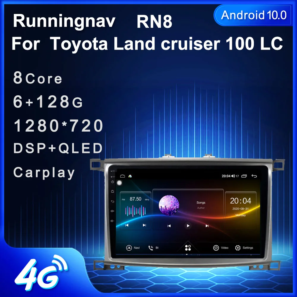 

4G LTE Android 10,1/9/8.1 для Toyota Land Cruiser 100 LC 100 мультимедийный стерео автомобильный DVD-плеер навигация GPS радио