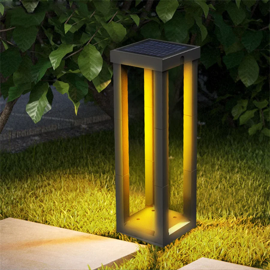 

Thrisdar Solar Path Bollard Light 3 Color Outdoor Solar Landscape Pathway Light for Garden Yard Patio Driveway Lawn Decor