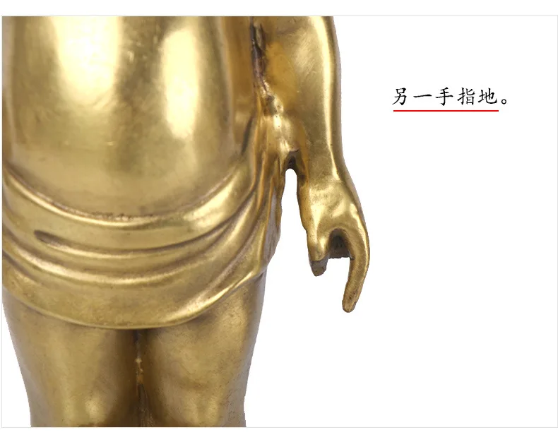

LAOJUNLU Pure Copper Prince Buddha Statue Decoration Home Crafts Furnishings, Prince Buddha Large