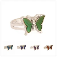 butterfly mood ring color change adjustable emotion feeling changeable temperature ring jewelry for women kids birthday gift