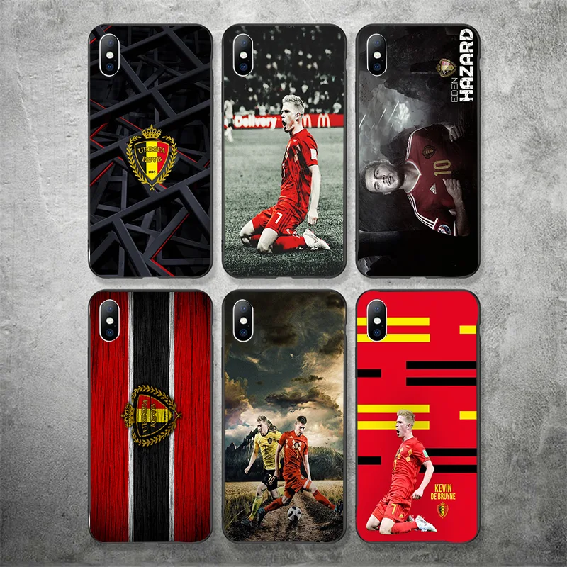 

DIY Phone Case Belgium FC for Hazard Phone Case For iphone12 Mini 11 Pro Max SE XS XR 7 8 Plus Cover Silicone Soft TPU Black