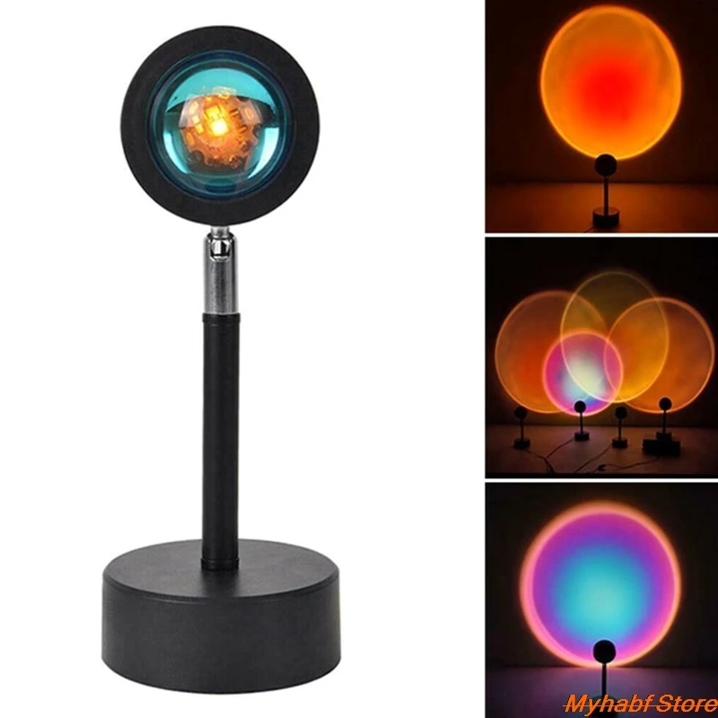 Проекционный светодиодный ночсветильник с питанием от USB радужная