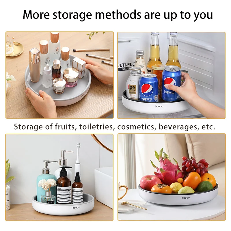 Вращающийся на 360 градусов лоток для кухонного хранения стойка специй поднос еды