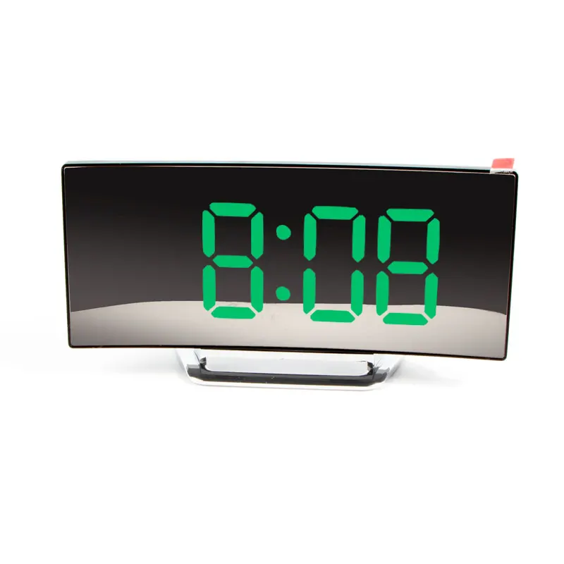 Digital Alarm Clock 7 Inch Curved Dimmable LED Sn Electronic desktop for Kids Bedroom Large Number Table | Дом и сад