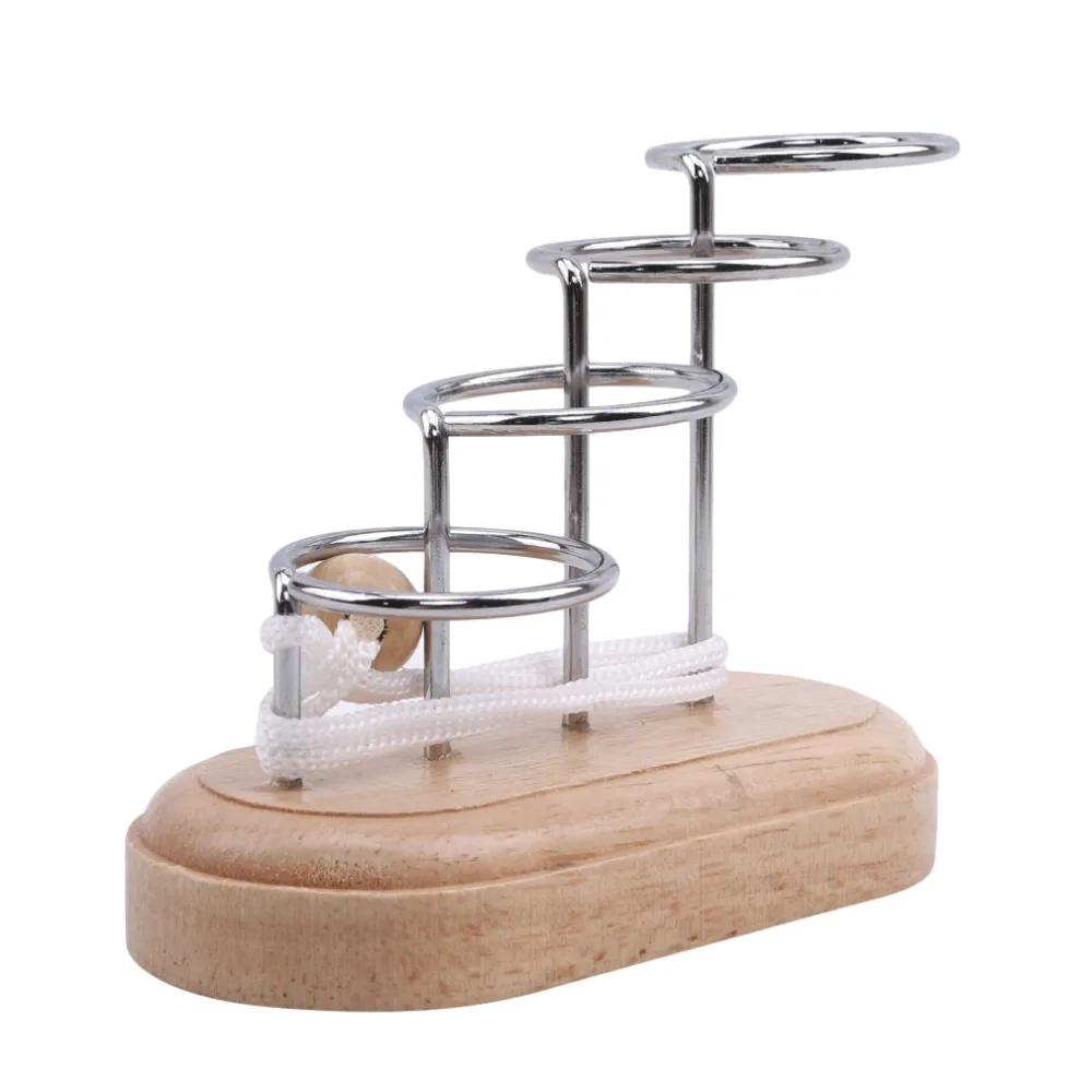 

Brain Game Wooden Toy Educational Ring Prank Rope Solution Toy For Adult Exercise Space Thinking Kids Toys Gags & Practical Joke